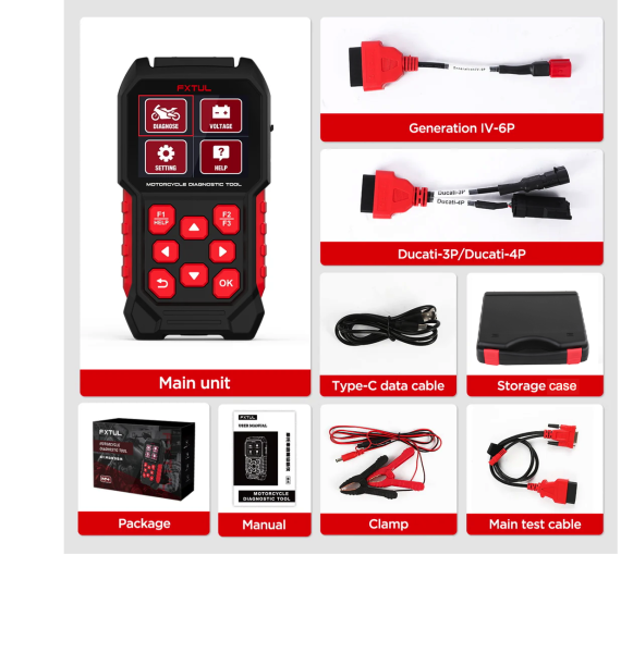 FXTUL M4 Ducati Motorcycle Diagnostic and Service Reset Tool